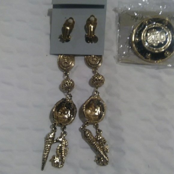 Dangle earrings/ brooch - Picture 4 of 4